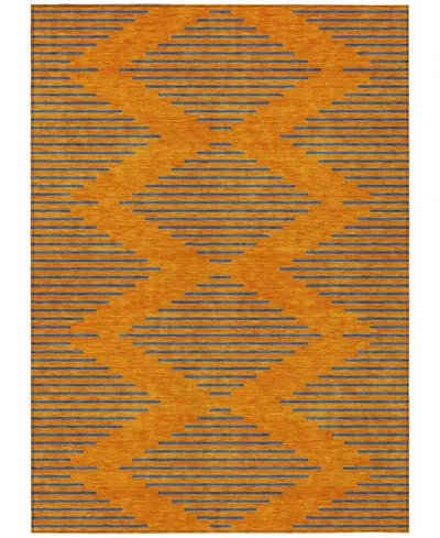 Addison Chantille Machine Washable Acn1017 9'x12' Area Rug In Orange