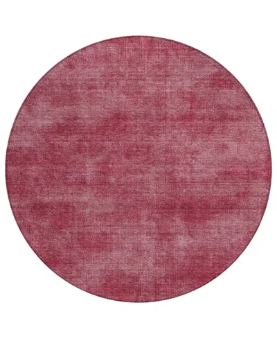 Addison Chantille Machine Washable Acn1018 8'x8' Round Area Rug In Cranberry