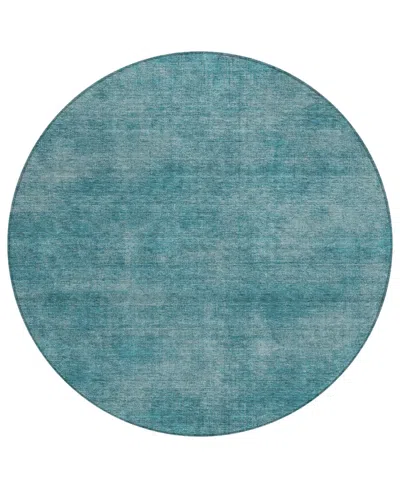 Addison Chantille Machine Washable Acn1018 8'x8' Round Area Rug In Teal