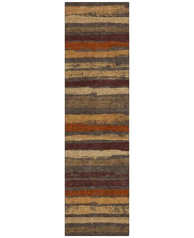 Addison Chantille Machine Washable Acn1019 2'3''x7'6'' Runner Area Rug In Chocolate