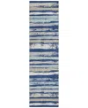 Addison Chantille Machine Washable Acn1019 2'3''x7'6'' Runner Area Rug In Navy
