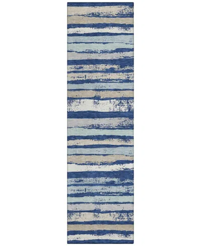 Addison Chantille Machine Washable Acn1019 2'3''x7'6'' Runner Area Rug In Navy