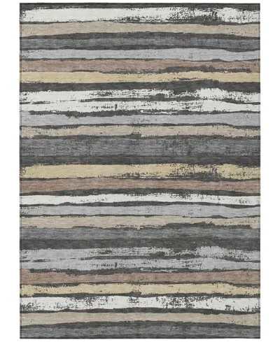 Addison Chantille Machine Washable Acn1019 8'x10' Area Rug In Charcoal