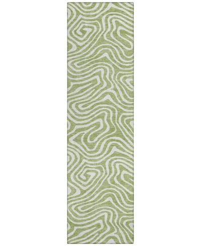 Addison Chantille Machine Washable Acn1020 2'3''x7'6'' Runner Area Rug In Grass