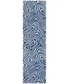 Addison Chantille Machine Washable Acn1020 2'3''x7'6'' Runner Area Rug In Navy