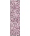 Addison Chantille Machine Washable Acn1020 2'3''x7'6'' Runner Area Rug In Plum