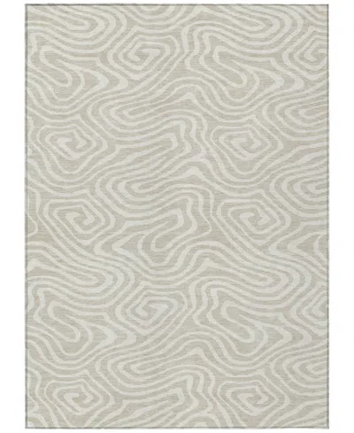 Addison Chantille Machine Washable Acn1020 5'x7'6''area Rug In Beige