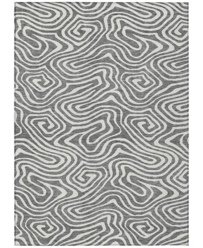 Addison Chantille Machine Washable Acn1020 5'x7'6''area Rug In Gray