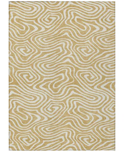 Addison Chantille Machine Washable Acn1020 8'x10' Area Rug In Gold