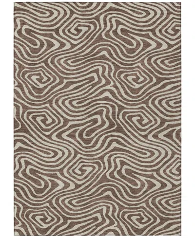 Addison Chantille Machine Washable Acn1020 9'x12' Area Rug In Brown