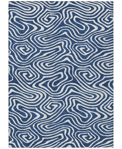 Addison Chantille Machine Washable Acn1020 9'x12' Area Rug In Navy