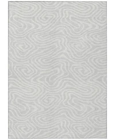 Addison Chantille Machine Washable Acn1020 9'x12' Area Rug In Silver