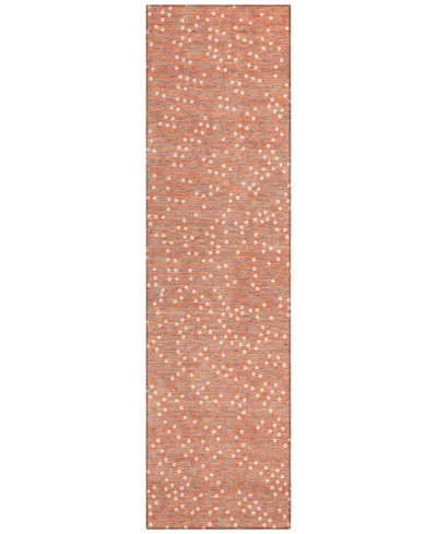 Addison Chantille Machine Washable Acn1021 2'3''x7'6'' Runner Area Rug In Salmon