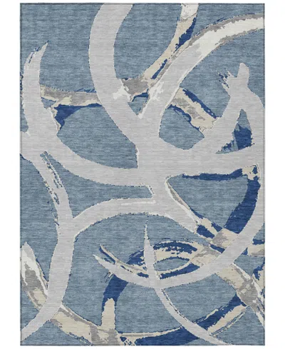 Addison Chantille Machine Washable Acn1022 1'8x2'6 Area Rug In Denim