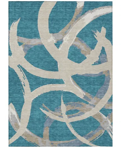 Addison Chantille Machine Washable Acn1022 3'x5' Area Rug In Teal