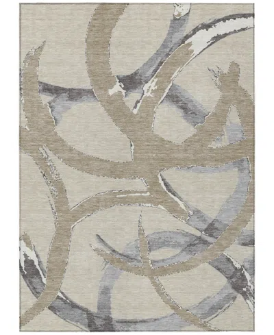 Addison Chantille Machine Washable Acn1022 5'x7'6 Area Rug In Beige