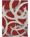 Addison Chantille Machine Washable Acn1022 5'x7'6 Area Rug In Red