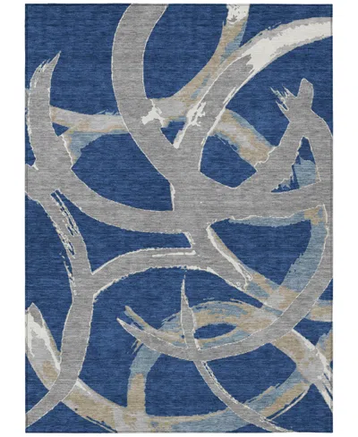 Addison Chantille Machine Washable Acn1022 9'x12' Area Rug In Navy