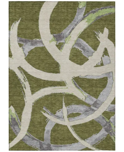 Addison Chantille Machine Washable Acn1022 9'x12' Area Rug In Olive