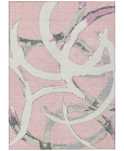 Addison Chantille Machine Washable Acn1022 9'x12' Area Rug In Pink