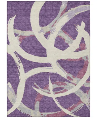 Addison Chantille Machine Washable Acn1022 8'x10' Area Rug In Purple