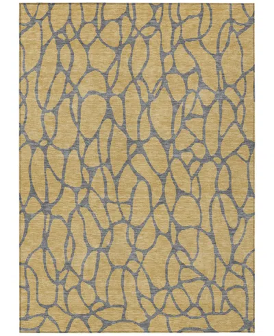 Addison Chantille Machine Washable Acn1023 9'x12' Area Rug In Gold