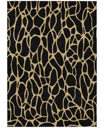Addison Chantille Machine Washable Acn1023 2'6"x3'10" Area Rug In Black