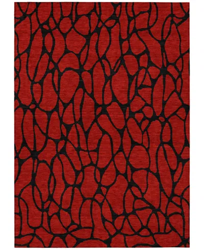 Addison Chantille Machine Washable Acn1023 5'x7'6 Area Rug In Red