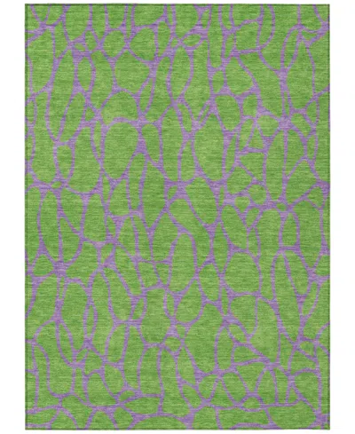 Addison Chantille Machine Washable Acn1023 9'x12' Area Rug In Lime