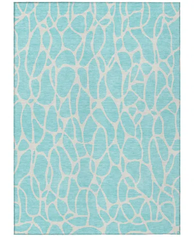 Addison Chantille Machine Washable Acn1024 3'x5' Area Rug In Aqua
