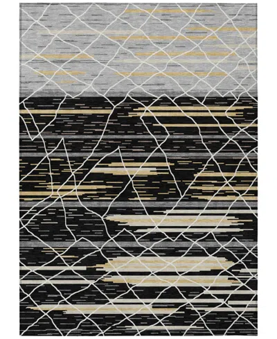 Addison Chantille Machine Washable Acn1025 5'x7'6 Area Rug In Black