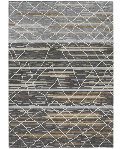 Addison Chantille Machine Washable Acn1025 5'x7'6 Area Rug In Charcoal
