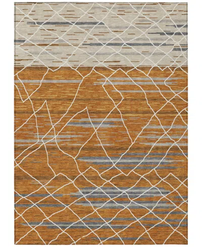 Addison Chantille Machine Washable Acn1025 5'x7'6 Area Rug In Terracotta