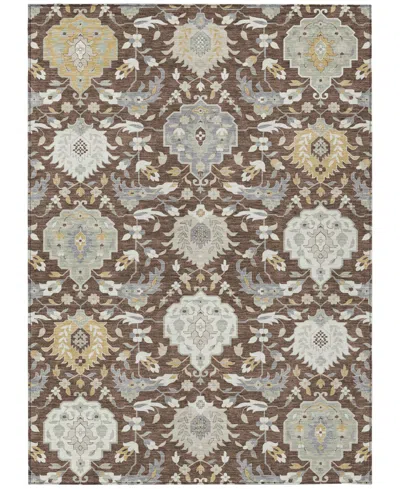 Addison Chantille Machine Washable Acn1026 5'x7'6 Area Rug In Brown