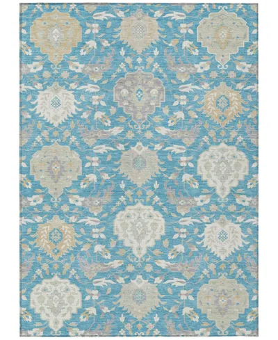 Addison Chantille Machine Washable Acn1026 5'x7'6 Area Rug In Teal