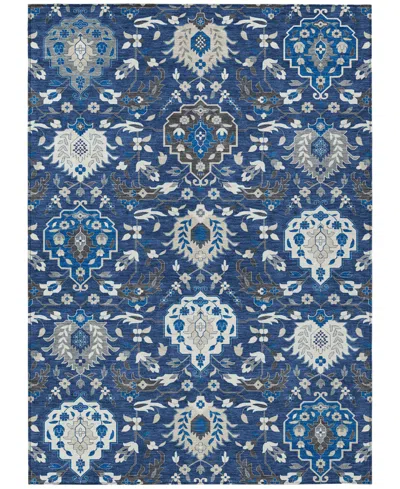 Addison Chantille Machine Washable Acn1026 9'x12' Area Rug In Navy