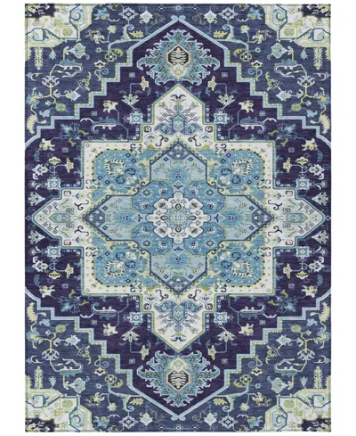 Addison Chantille Machine Washable Acn1036 5'x7'6" Area Rug In Navy