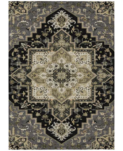 Addison Chantille Machine Washable Acn1036 8'x10' Area Rug In Black