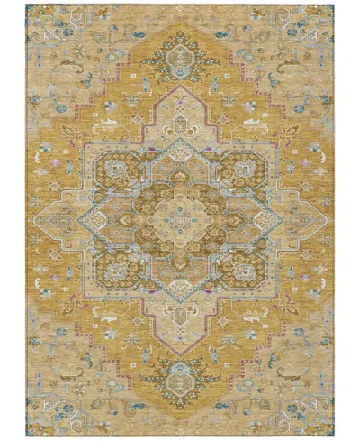 Addison Chantille Machine Washable Acn1036 8'x10' Area Rug In Gold