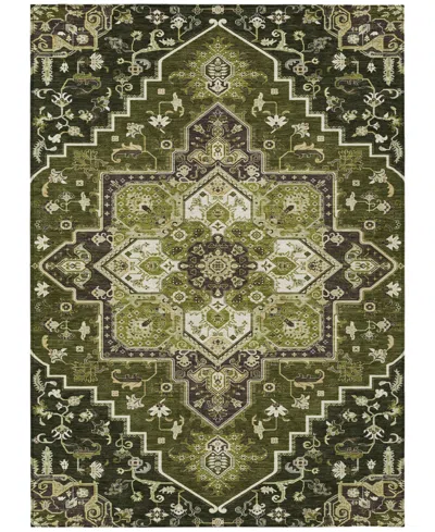 Addison Chantille Machine Washable Acn1036 8'x10' Area Rug In Olive