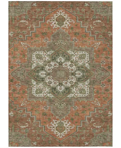 Addison Chantille Machine Washable Acn1036 8'x10' Area Rug In Rust