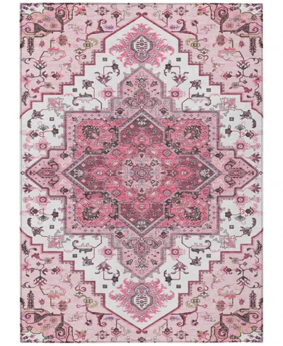 Addison Chantille Machine Washable Acn1036 9'x12' Area Rug In Pink