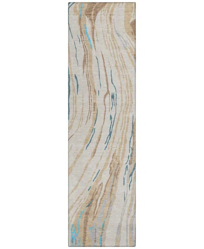 Addison Chantille Machine Washable Acn1037 2'3"x7'6" Runner Area Rug In Beige