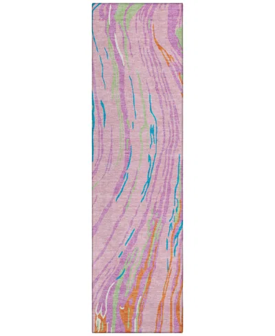 Addison Chantille Machine Washable Acn1037 2'3"x7'6" Runner Area Rug In Pink