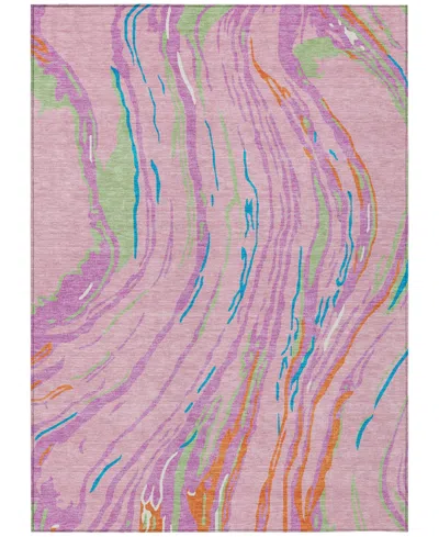 Addison Chantille Machine Washable Acn1037 5'x7'6" Area Rug In Pink