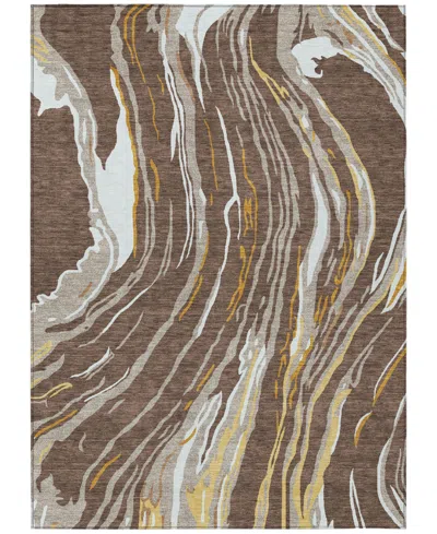 Addison Chantille Machine Washable Acn1037 9'x12' Area Rug In Brown