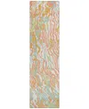 Addison Chantille Machine Washable Acn1038 2'3"x7'6" Runner Area Rug In Coral