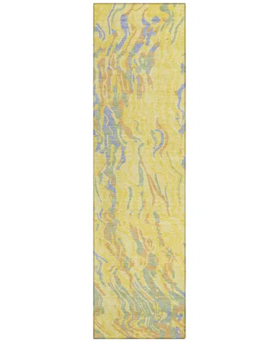 Addison Chantille Machine Washable Acn1038 2'3"x7'6" Runner Area Rug In Yellow