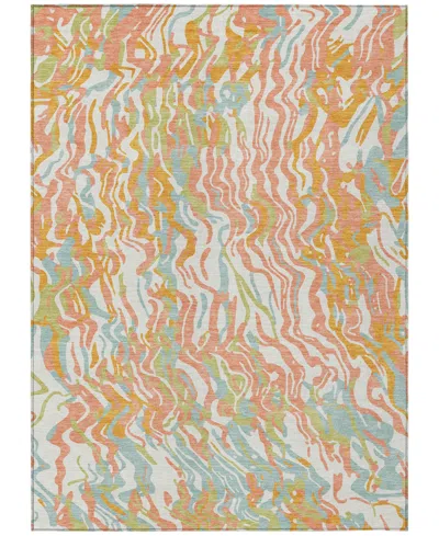 Addison Chantille Machine Washable Acn1038 5'x7'6" Area Rug In Coral