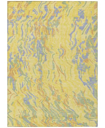 Addison Chantille Machine Washable Acn1038 5'x7'6" Area Rug In Yellow